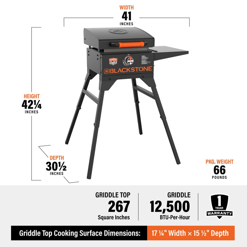 Blackstone Oversized - Not Qualified for Free Shipping Blackstone On-the-Go Griddle with Hood 17" #1939