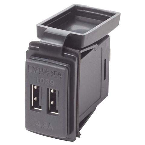 Blue Sea 12/24v Dual USB Charger Contura Mount #1039