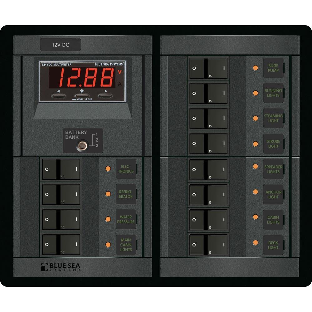 Blue Sea System Qualifies for Free Shipping Blue Sea 12-Position Square Main AC 360 Panel #1217