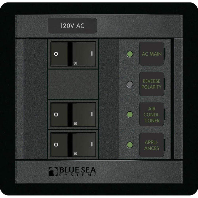 Blue Sea System Qualifies for Free Shipping Blue Sea 2-Position Square Main AC 360 Panel #1214