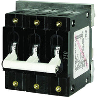Blue Sea System Qualifies for Free Shipping Blue Sea 250a C-Series Triple-Pole Toggle DC Circuit Breaker #7270