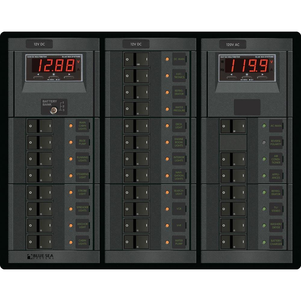 Blue Sea System Qualifies for Free Shipping Blue Sea 360 Panel 12v DC Main Plus 19-Position 120v #1218