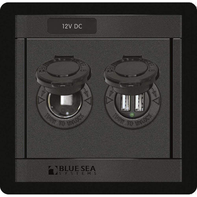 Blue Sea System Qualifies for Free Shipping Blue Sea 360 Panel 12v DC Socket & Dual USB Charger #1478