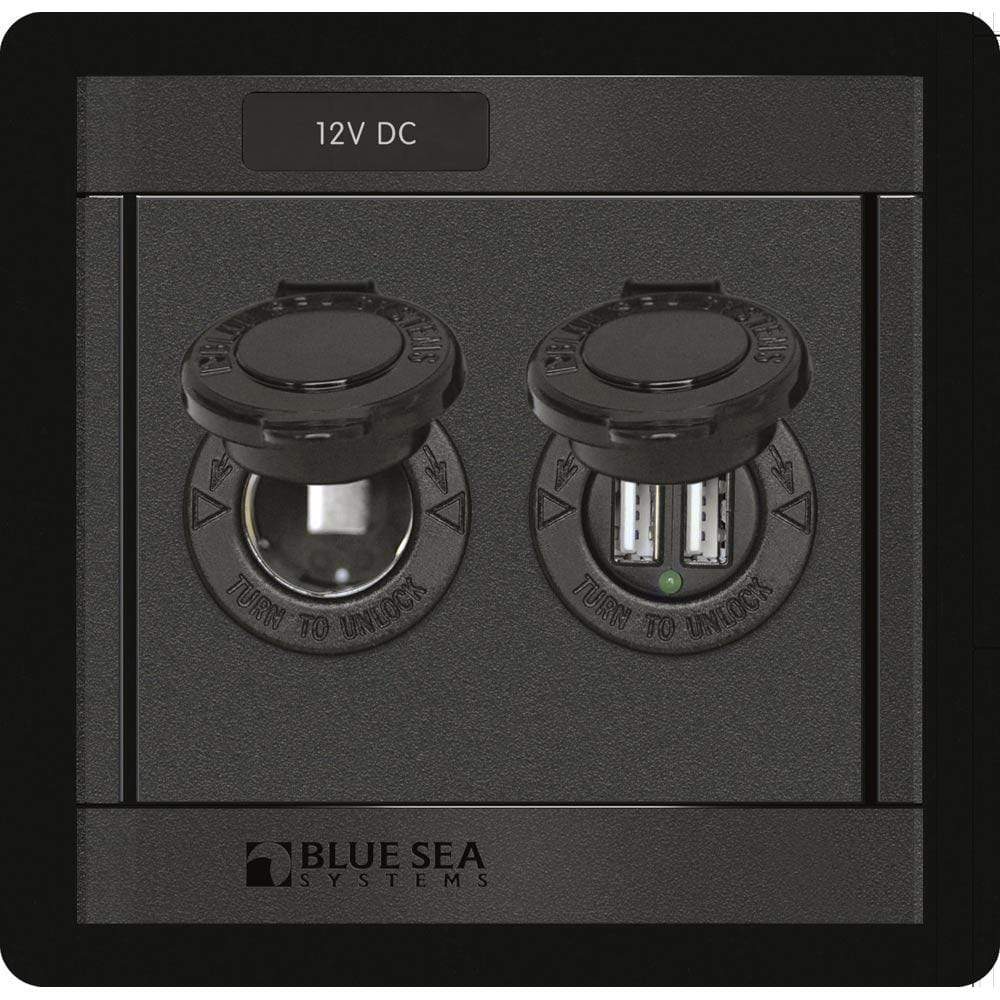 Blue Sea System Qualifies for Free Shipping Blue Sea 360 Panel 12v DC Socket & Dual USB Charger #1478