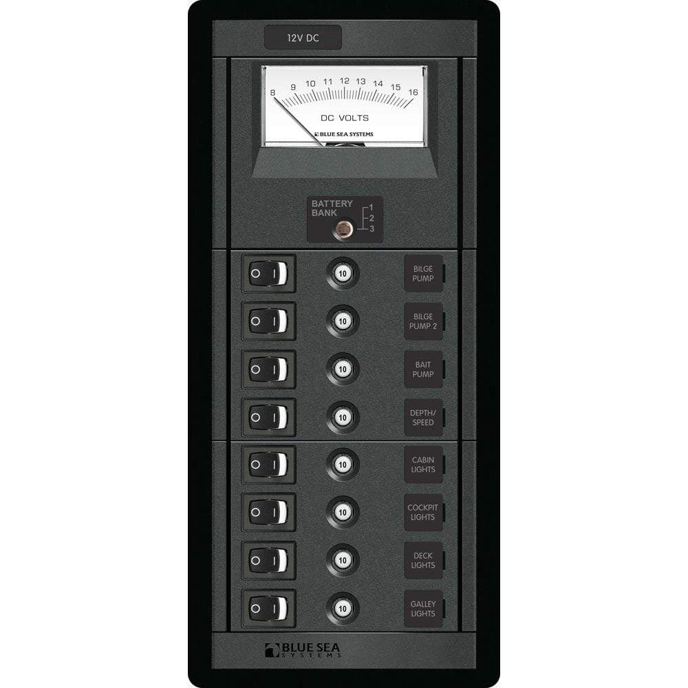 Blue Sea System Qualifies for Free Shipping Blue Sea 360 Panel 8-Position Switch CLB Plus Meter Vertical #1463