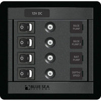 Blue Sea System Qualifies for Free Shipping Blue Sea 4-Position Square Rocker Switch Panel #1455