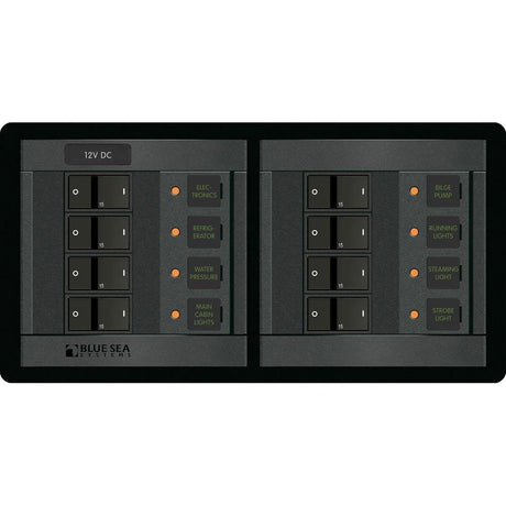 Blue Sea System Qualifies for Free Shipping Blue Sea 8-Position Horizontal Main AC 360 Panel Rocker Stye #1225