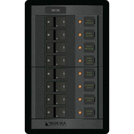 Blue Sea System Qualifies for Free Shipping Blue Sea 8-Position Vertical 360 Rocker Switch Panel #1200