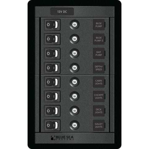 Blue Sea System Qualifies for Free Shipping Blue Sea 8-Position Vertical Rocker Switch Panel #1457