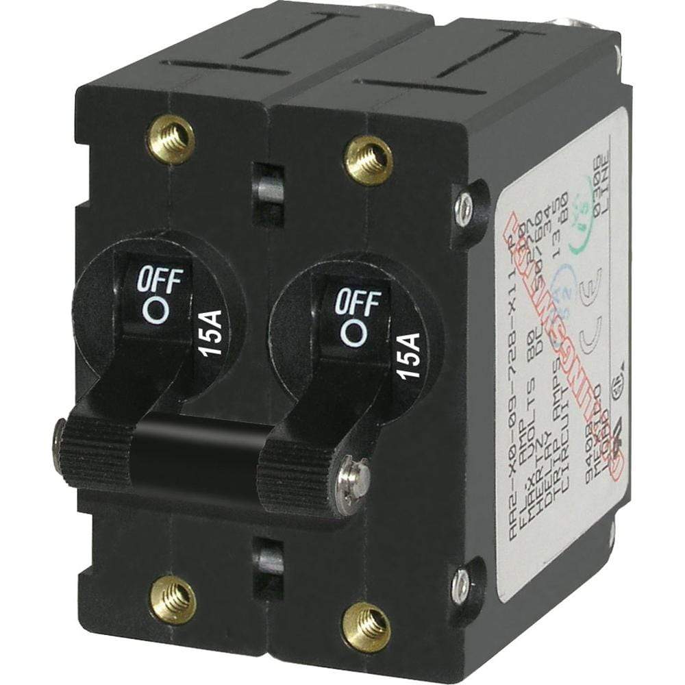 Blue Sea System Qualifies for Free Shipping Blue Sea A-Series Double-Pole Toggle 15a Black #7234