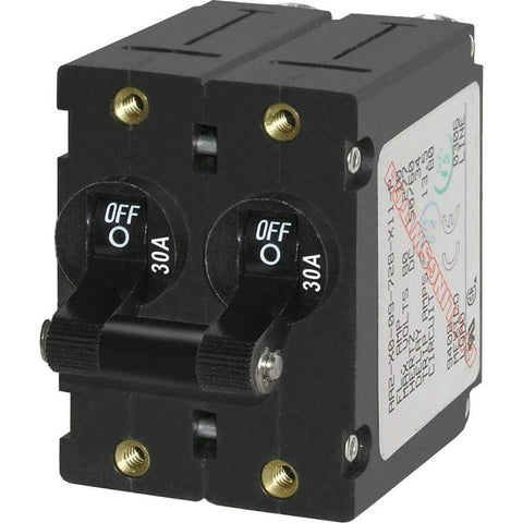 Blue Sea System Qualifies for Free Shipping Blue Sea A-Series Double-Pole Toggle 30a Black #7237