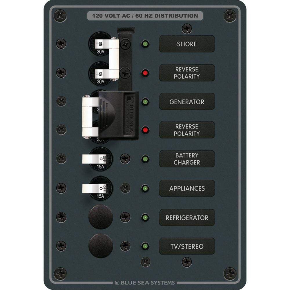 Blue Sea System Qualifies for Free Shipping Blue Sea AC 2-Sources Plus 4-Position #8467