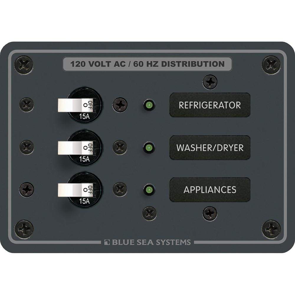 Blue Sea System Qualifies for Free Shipping Blue Sea AC 3-Position Toggle Circuit Breaker Panel #8058
