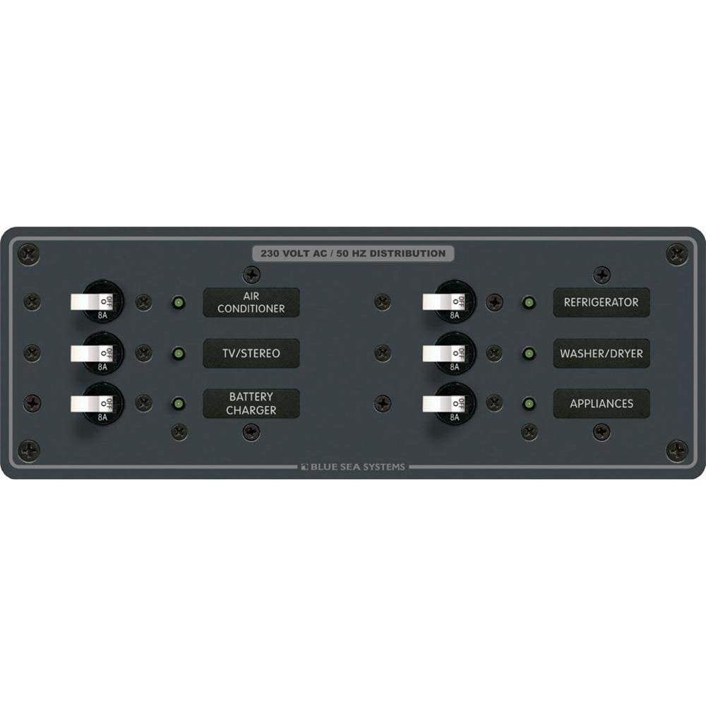 Blue Sea System Qualifies for Free Shipping Blue Sea AC 6-Position #8197
