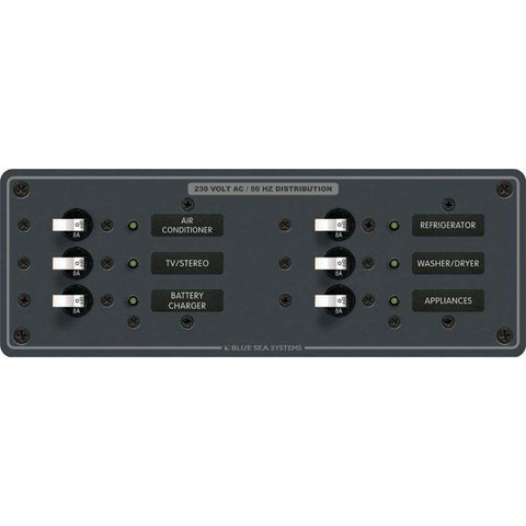 Blue Sea System Qualifies for Free Shipping Blue Sea AC 6-Position #8197