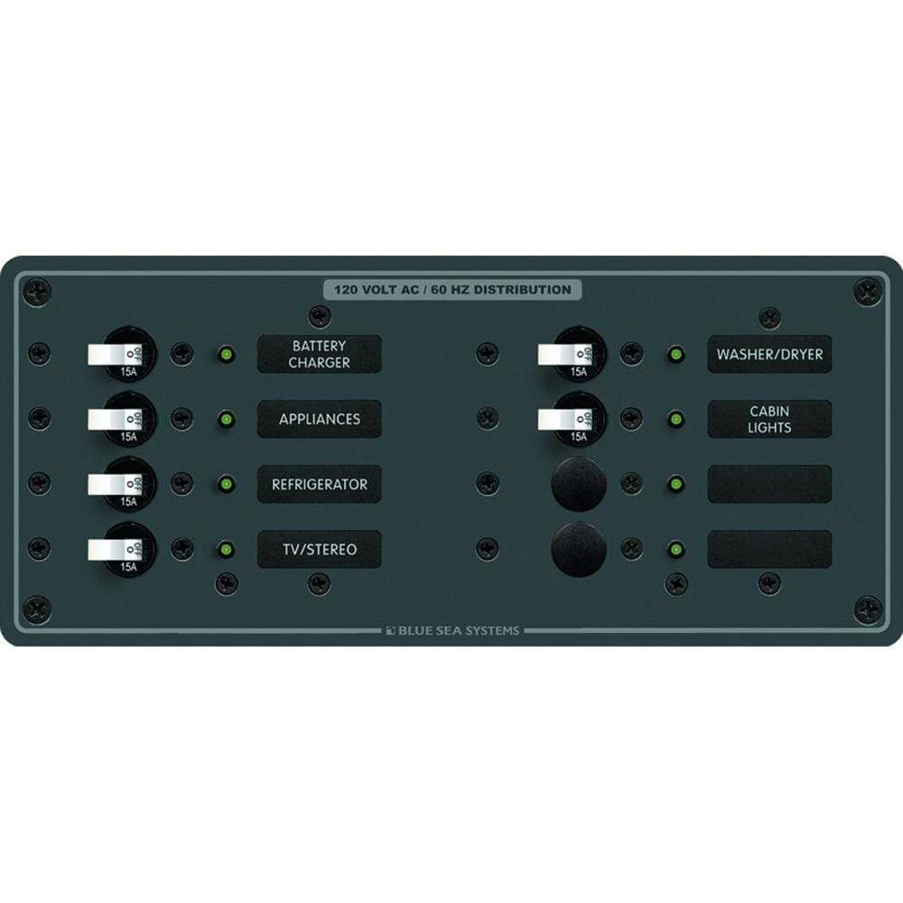 Blue Sea System Qualifies for Free Shipping Blue Sea AC 8-Position #8411