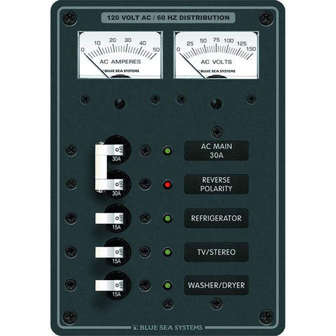 Blue Sea System Qualifies for Free Shipping Blue Sea AC Main Plus 3-Position White #8409