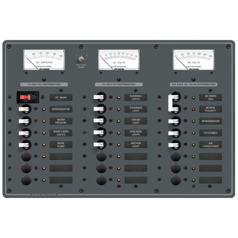Blue Sea System Qualifies for Free Shipping Blue Sea AC Main Plus 6-Position/DC Main Plus15-Position #8184