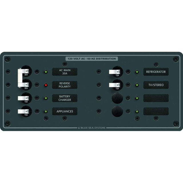 Blue Sea System Qualifies for Free Shipping Blue Sea AC Main Plus 6-Position White #8412