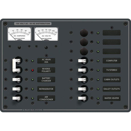 Blue Sea System Qualifies for Free Shipping Blue Sea AC Main Plus11-Position Toggle Circuit Breaker Panel #8076
