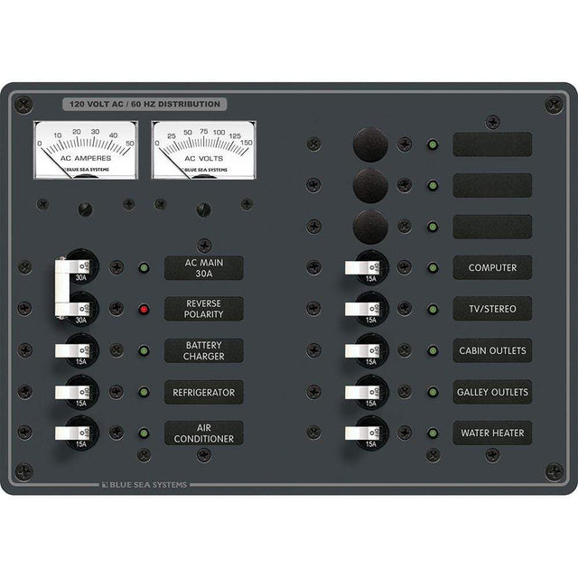 Blue Sea System Qualifies for Free Shipping Blue Sea AC Main Plus11-Position Toggle Circuit Breaker Panel #8076