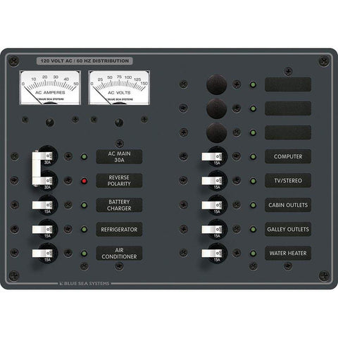 Blue Sea System Qualifies for Free Shipping Blue Sea AC Main Plus11-Position Toggle Circuit Breaker Panel #8076