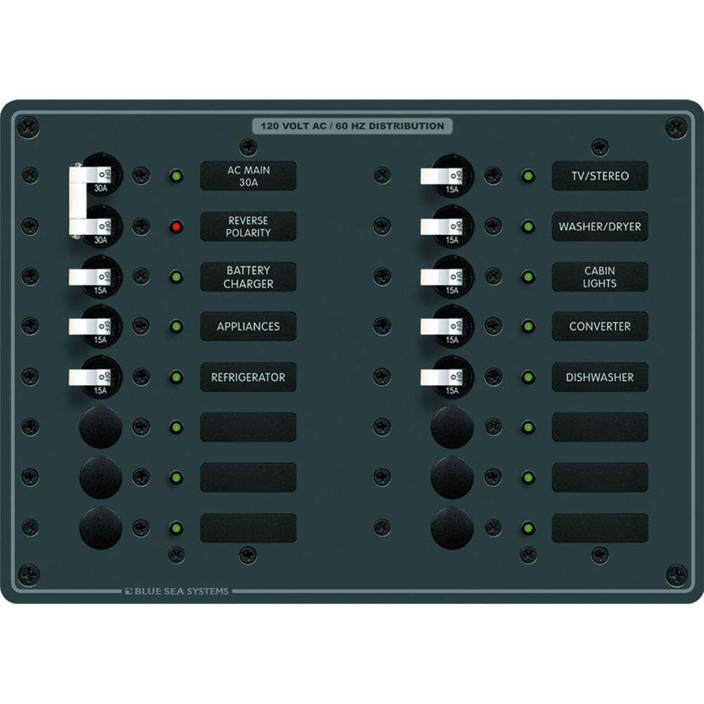 Blue Sea System Qualifies for Free Shipping Blue Sea AC Main Plus16-Position #8464