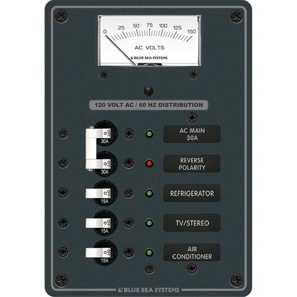 Blue Sea AC Main Plus3-Position Toggle Circuit Breaker Panel #8043