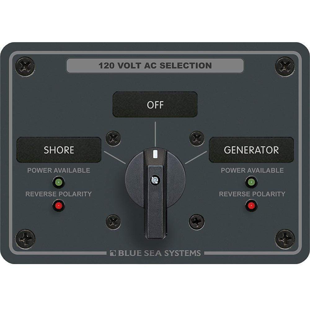 Blue Sea AC Rotary Switch Panel 30a 2-Position Plus OFF 2 Pole #8367