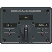 Blue Sea AC Rotary Switch Panel 30a 2-Position Plus OFF 2 Pole #8367