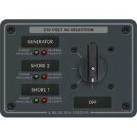 Blue Sea System Qualifies for Free Shipping Blue Sea AC Rotary Switch Panel 30a 3-Position Plus OFF 2 Pole #8358