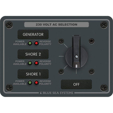 Blue Sea System Qualifies for Free Shipping Blue Sea AC Rotary Switch Panel 30a 3-Position Plus OFF 2 Pole #8358