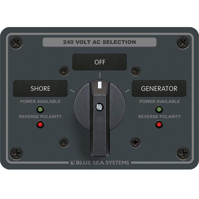 Blue Sea System Qualifies for Free Shipping Blue Sea AC Rotary Switch Panel 65a 2-Position Plus OFF 3 Pole #8363