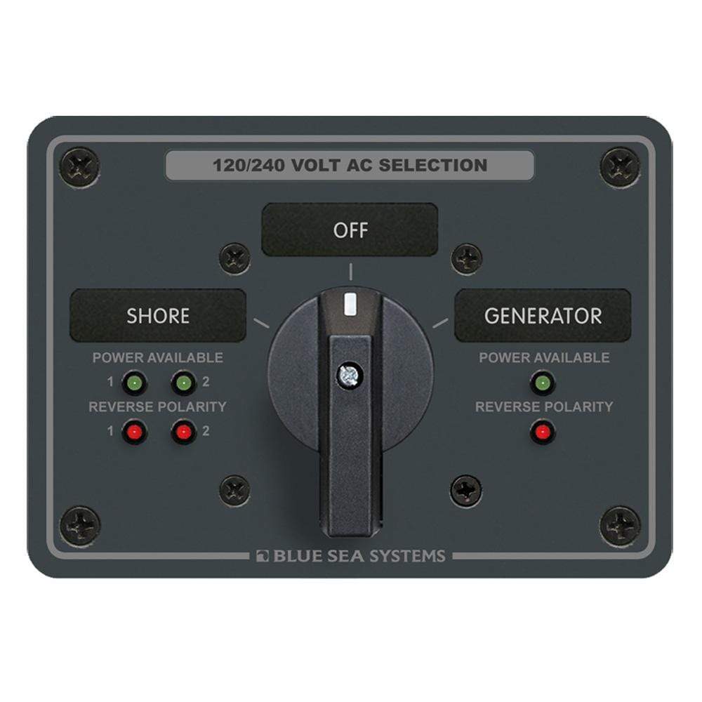 Blue Sea System Qualifies for Free Shipping Blue Sea AC Rotary Switch Panel 65a 2-Position Plus OFF 4 Pole #8369