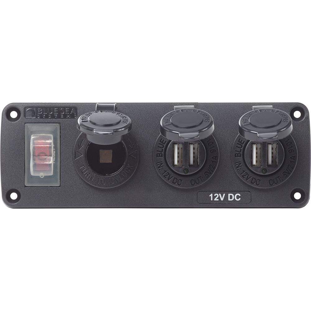 Blue Sea System Qualifies for Free Shipping Blue Sea Accessory Panel 12v Socket 2x Dual USB #4365
