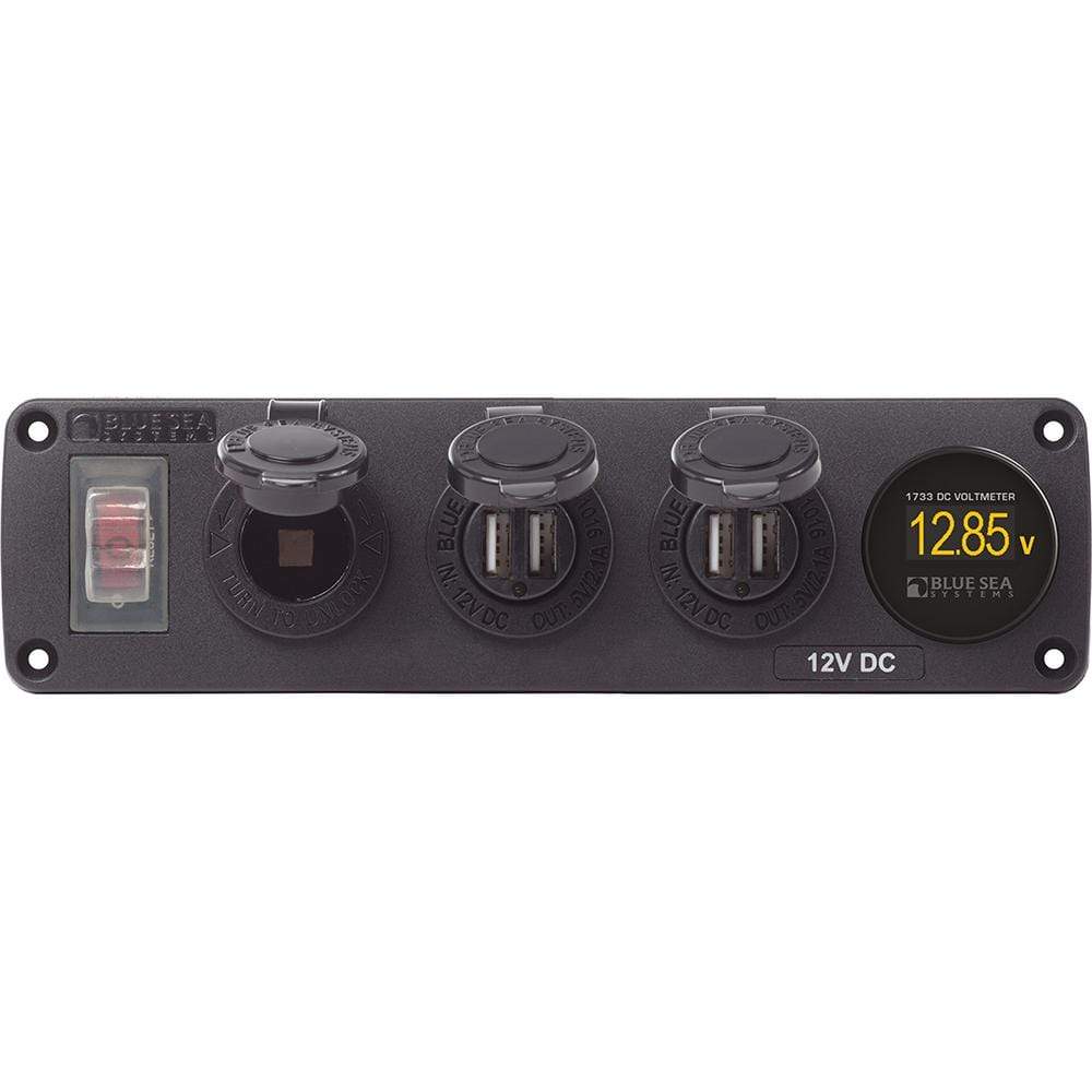 Blue Sea System Qualifies for Free Shipping Blue Sea Accessory Panel 12v Socket 2x Dual USB & #4368