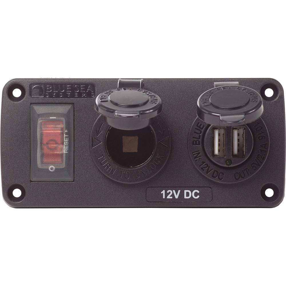 Blue Sea System Qualifies for Free Shipping Blue Sea Accessory Panel 12v Socket Dual USB #4363