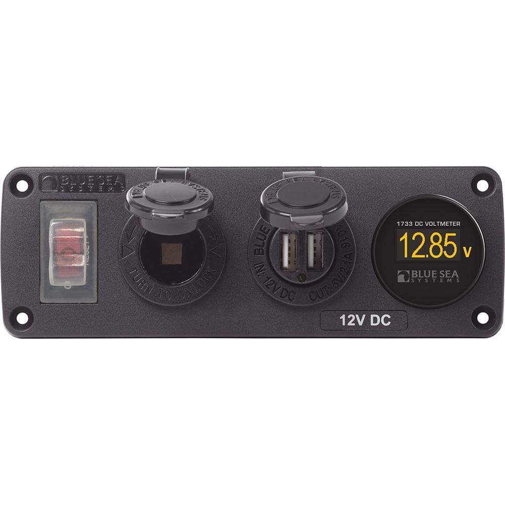 Blue Sea System Qualifies for Free Shipping Blue Sea Accessory Panel 12v Socket Dual USB & #4366