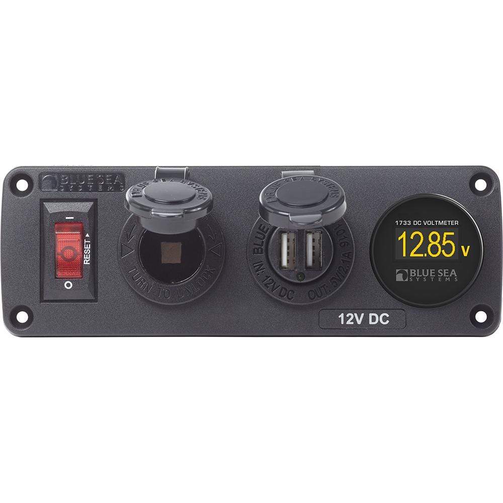 Blue Sea System Qualifies for Free Shipping Blue Sea Below Deck Panel 12v Socket Dual USB Charger #4356