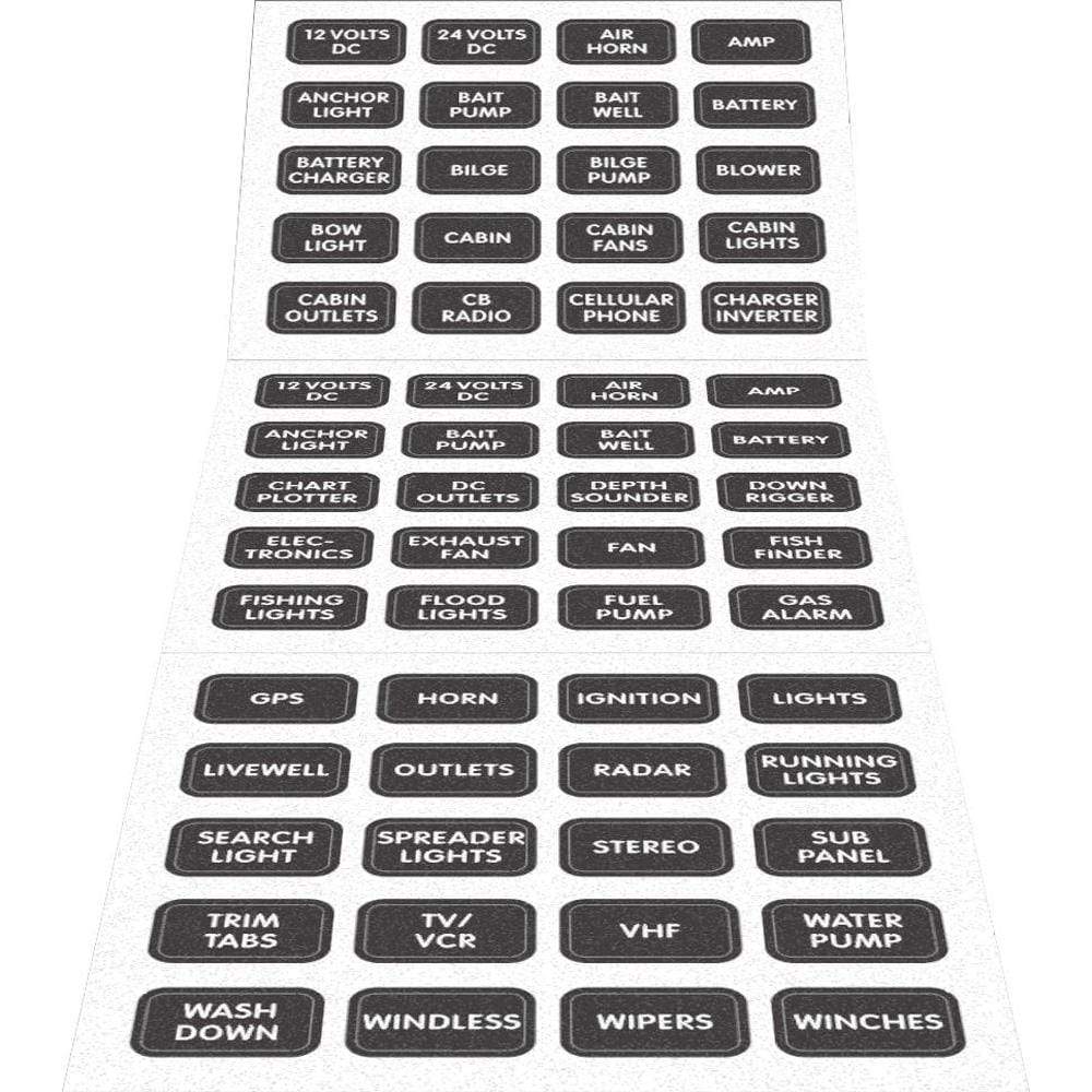 Blue Sea System Qualifies for Free Shipping Blue Sea Black Small Format Label Kit 60 Labels #8214