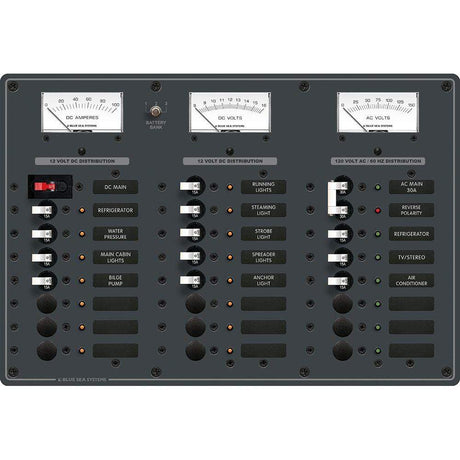 Blue Sea System Qualifies for Free Shipping Blue Sea Breaker Panel 16-12v 8-120v AC #8084