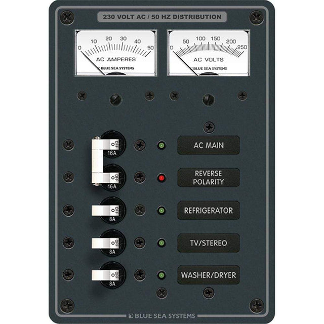 Blue Sea System Qualifies for Free Shipping Blue Sea Breaker Panel 230v AC 5-Position #8509