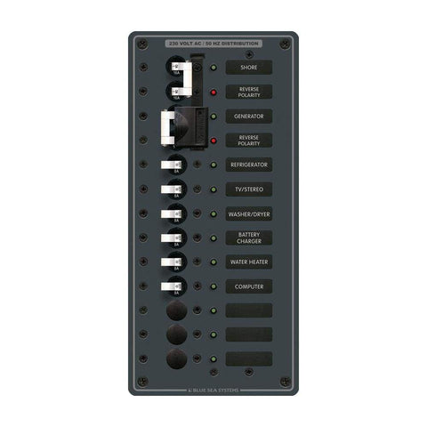 Blue Sea System Qualifies for Free Shipping Blue Sea Breaker Panel 230v AC Source #8566