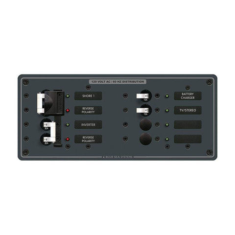 Blue Sea System Qualifies for Free Shipping Blue Sea Breaker Panel AC 2-Sources Plus 4-Position White #8499