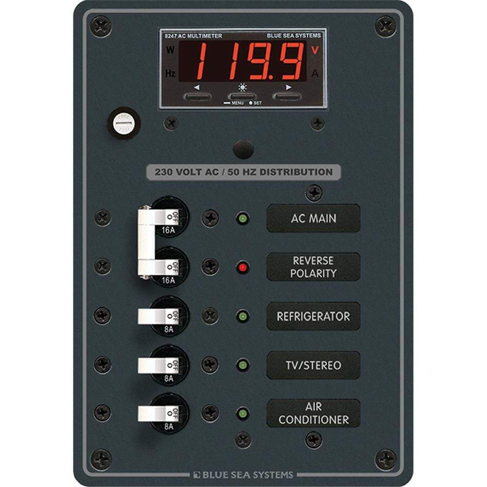 Blue Sea System Qualifies for Free Shipping Blue Sea Breaker Panel AC 3-Position with Main #8505
