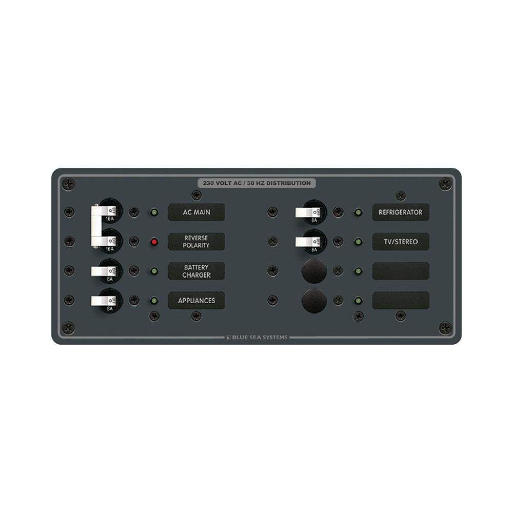Blue Sea System Qualifies for Free Shipping Blue Sea Breaker Panel AC Main Plus 6-Position White #8512