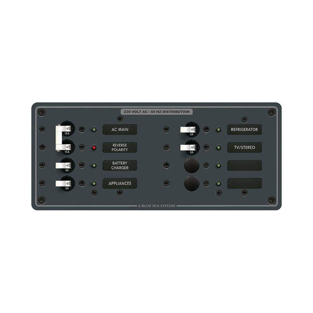 Blue Sea System Qualifies for Free Shipping Blue Sea Breaker Panel AC Main Plus 6-Position White #8512