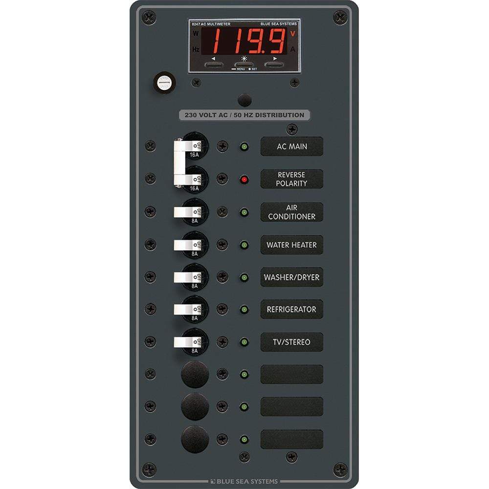 Blue Sea System Qualifies for Free Shipping Blue Sea Breaker Panel AC Main Plus 8 Position European White #8506