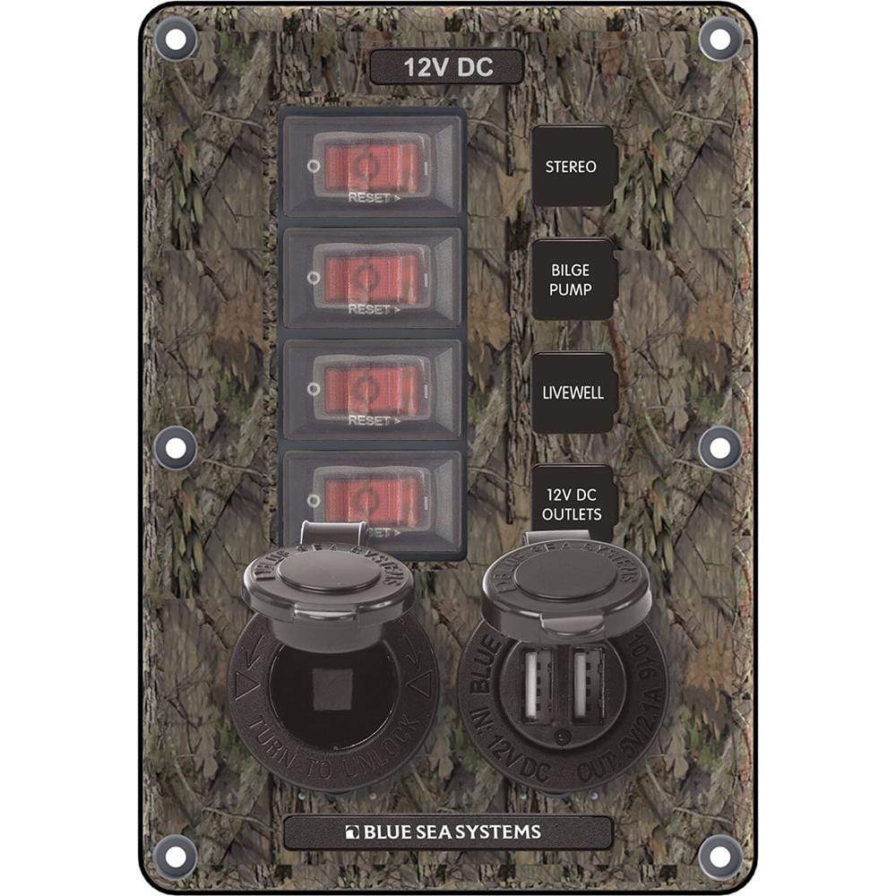Blue Sea System Qualifies for Free Shipping Blue Sea Circuit Breaker Switch Panel 4-Position Camo #4324