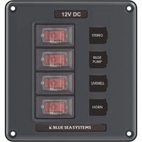 Blue Sea System Qualifies for Free Shipping Blue Sea Circuit Breaker Switch Panel 4-Position Gray #4320
